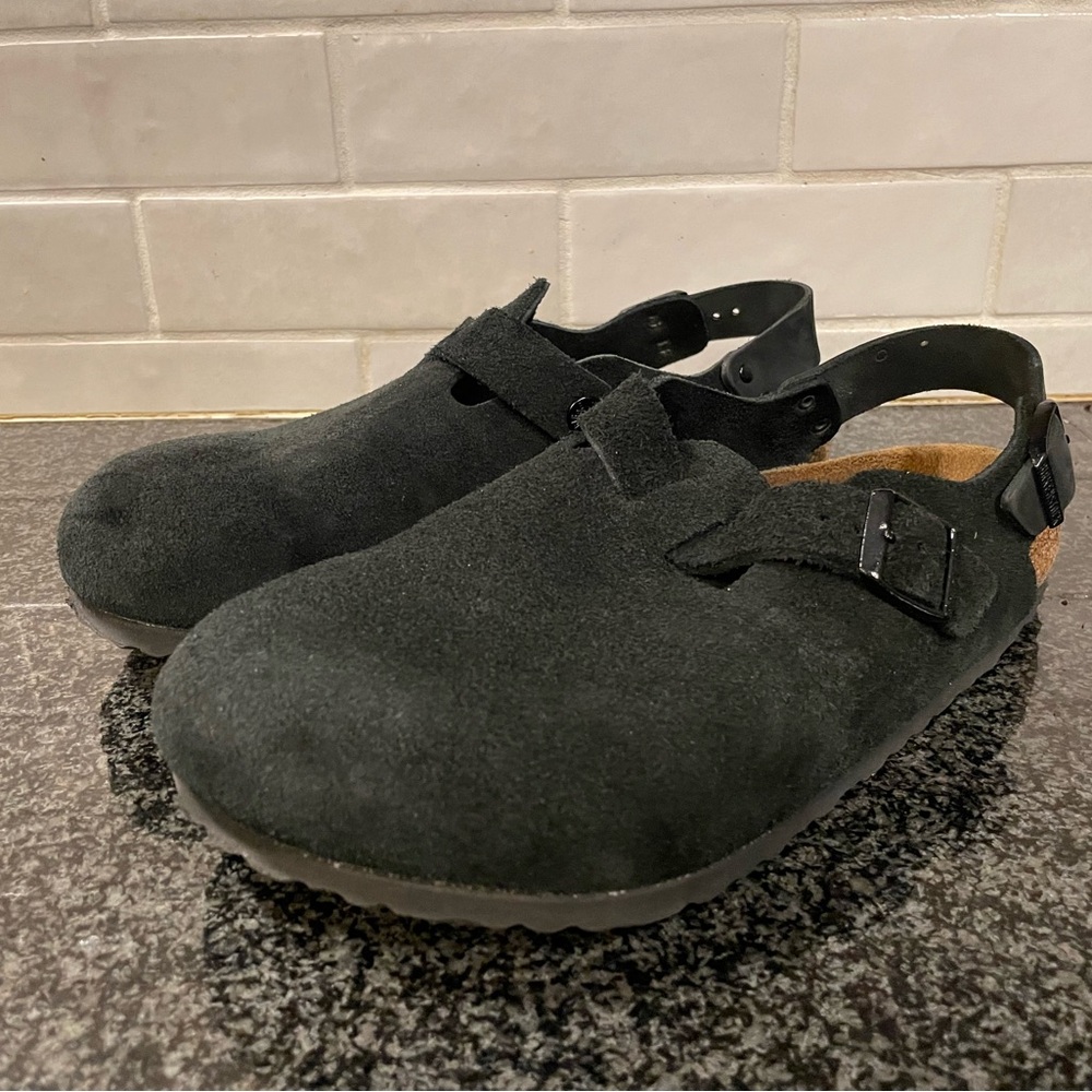 Birkenstock Black Leather Tokio Clog - Men’s 42